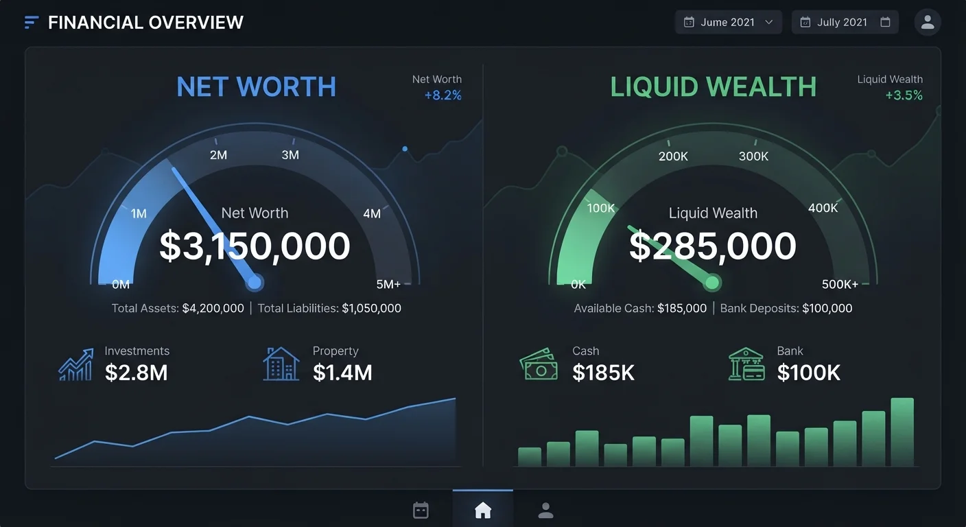 Net Worth vs. Liquid Wealth: Understanding the Difference and Why Both Matter